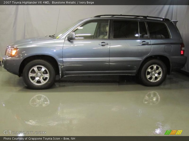 Bluestone Metallic / Ivory Beige 2007 Toyota Highlander V6 4WD