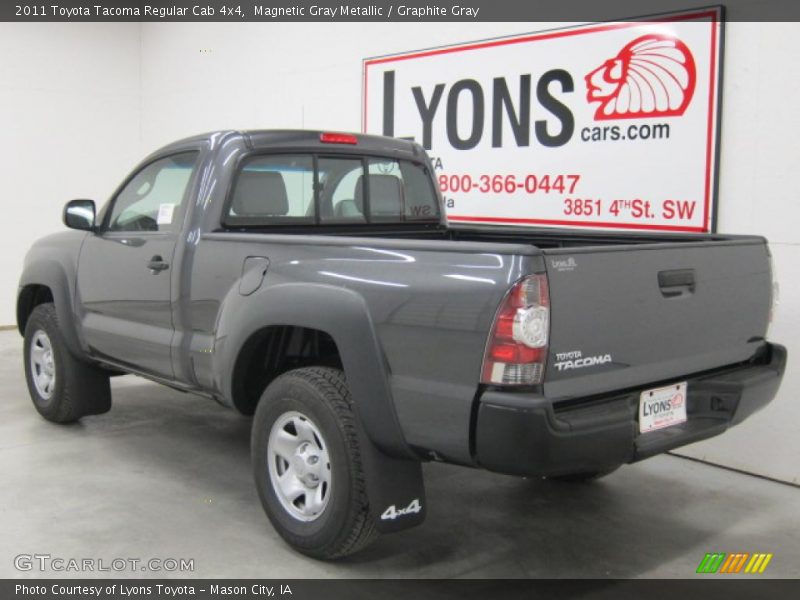 Magnetic Gray Metallic / Graphite Gray 2011 Toyota Tacoma Regular Cab 4x4