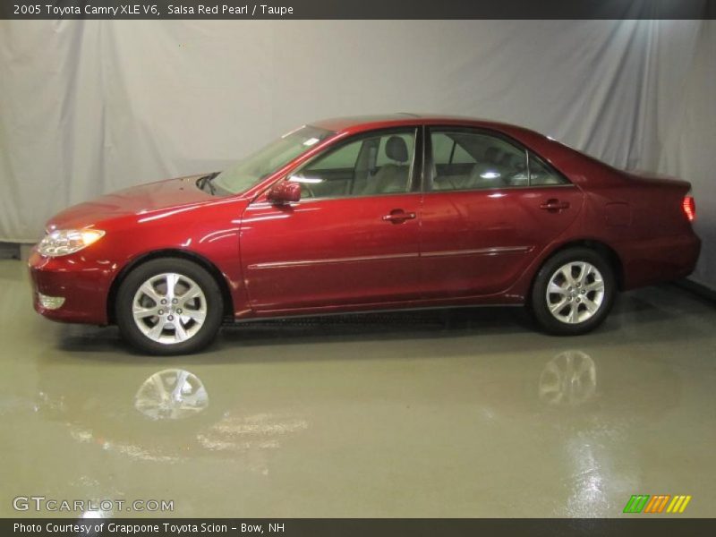 Salsa Red Pearl / Taupe 2005 Toyota Camry XLE V6