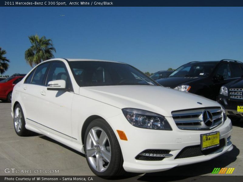 Arctic White / Grey/Black 2011 Mercedes-Benz C 300 Sport