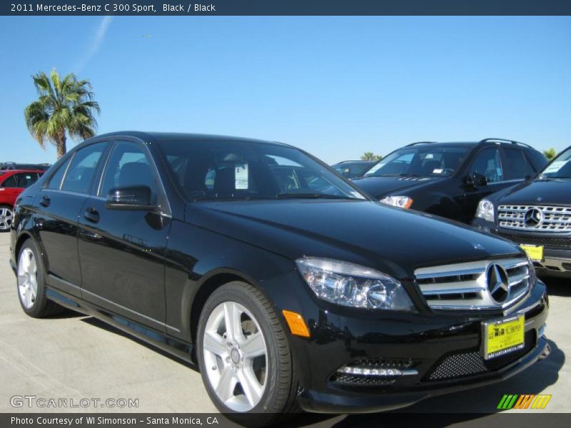Black / Black 2011 Mercedes-Benz C 300 Sport