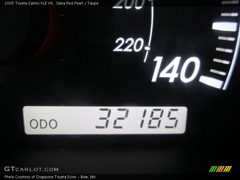 Salsa Red Pearl / Taupe 2005 Toyota Camry XLE V6