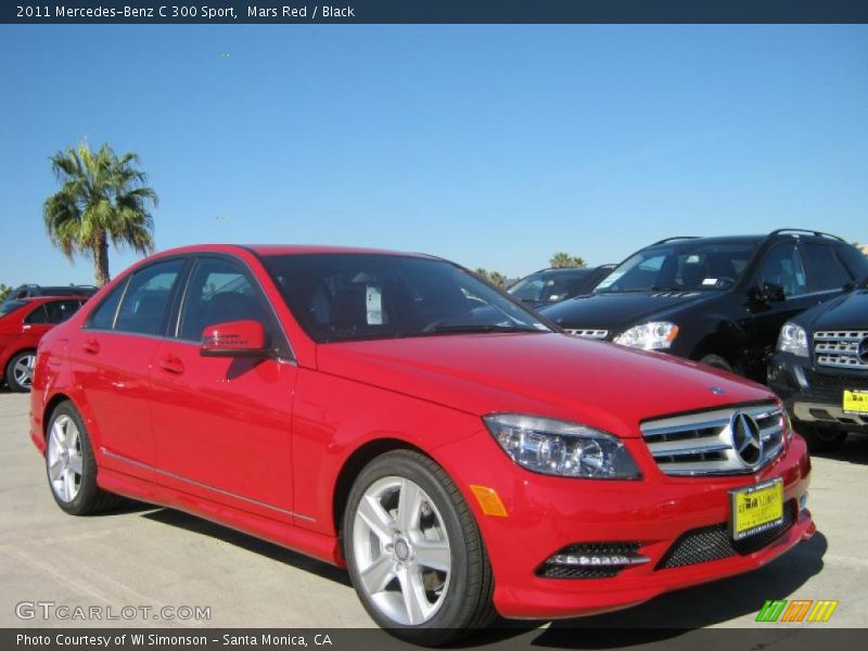 Mars Red / Black 2011 Mercedes-Benz C 300 Sport