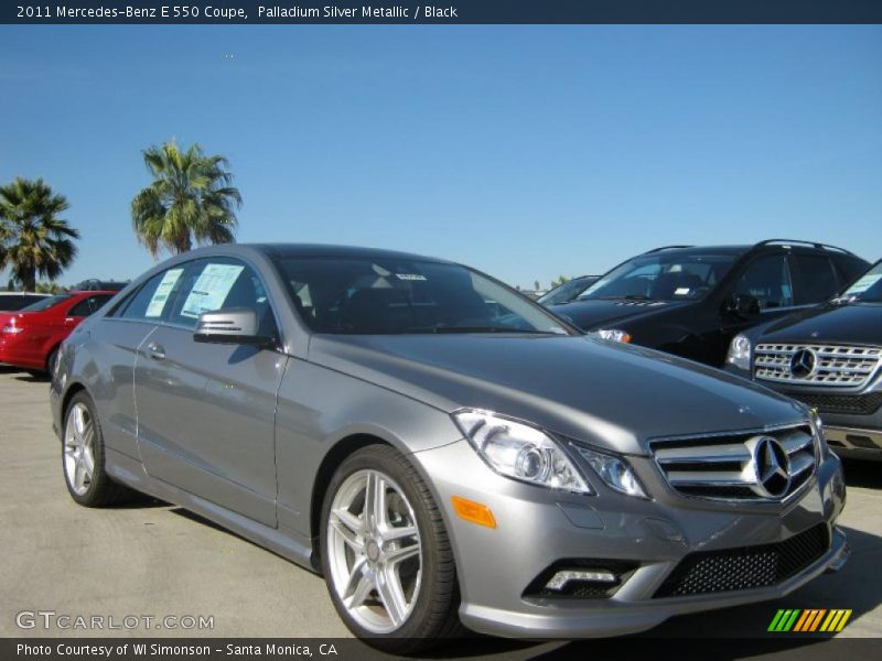 Palladium Silver Metallic / Black 2011 Mercedes-Benz E 550 Coupe