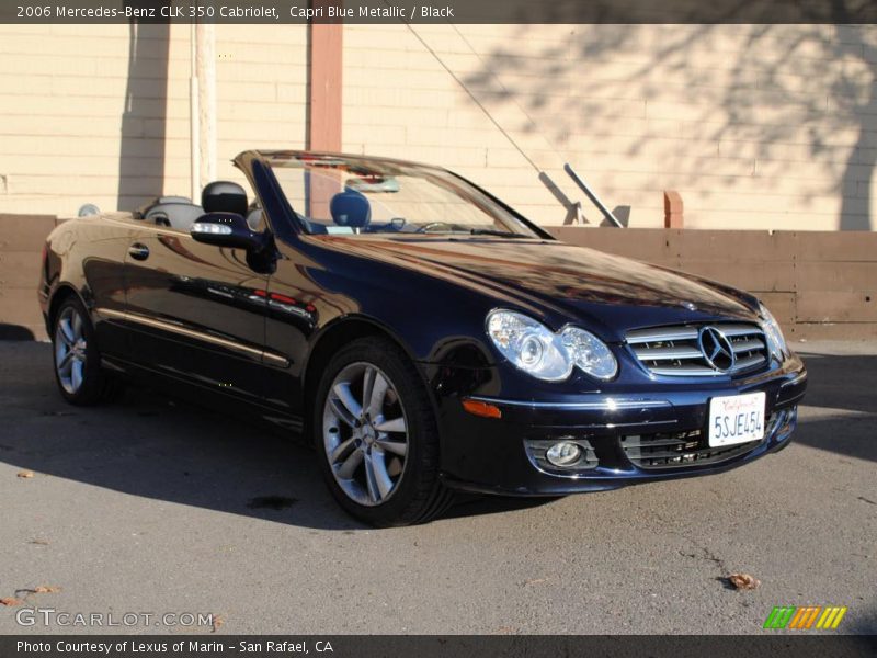 Capri Blue Metallic / Black 2006 Mercedes-Benz CLK 350 Cabriolet
