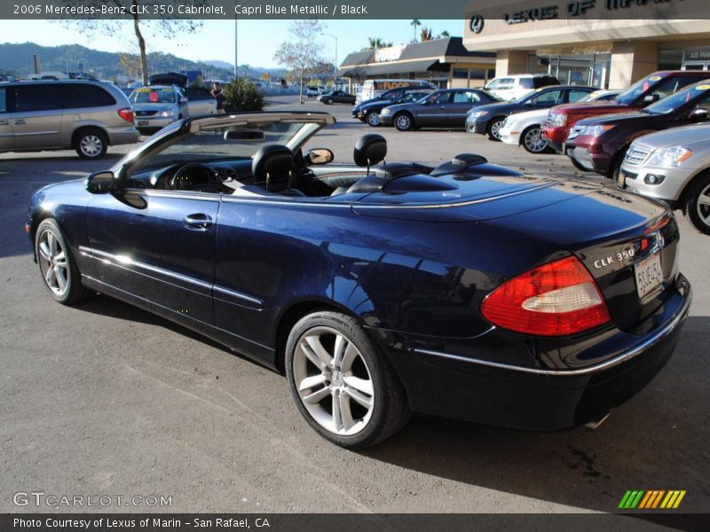 Capri Blue Metallic / Black 2006 Mercedes-Benz CLK 350 Cabriolet