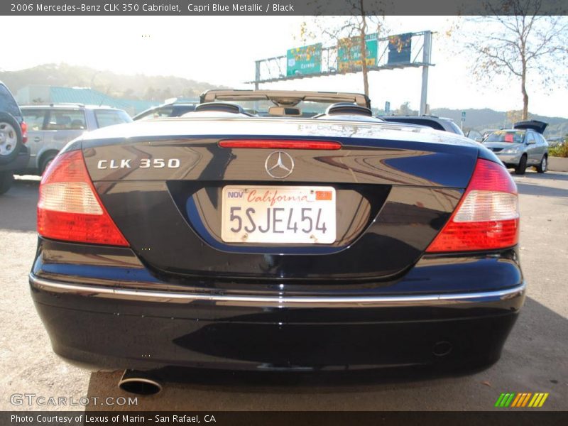 Capri Blue Metallic / Black 2006 Mercedes-Benz CLK 350 Cabriolet