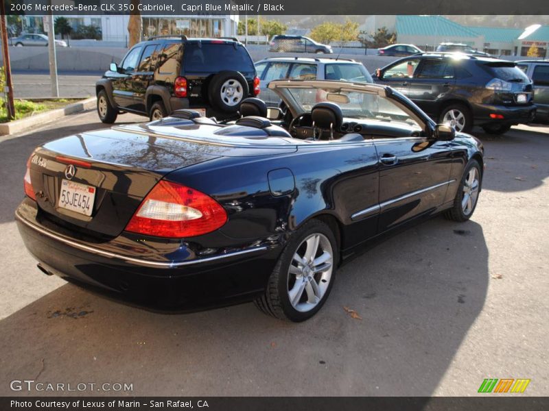 Capri Blue Metallic / Black 2006 Mercedes-Benz CLK 350 Cabriolet