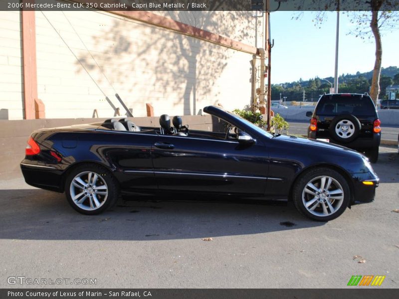 Capri Blue Metallic / Black 2006 Mercedes-Benz CLK 350 Cabriolet