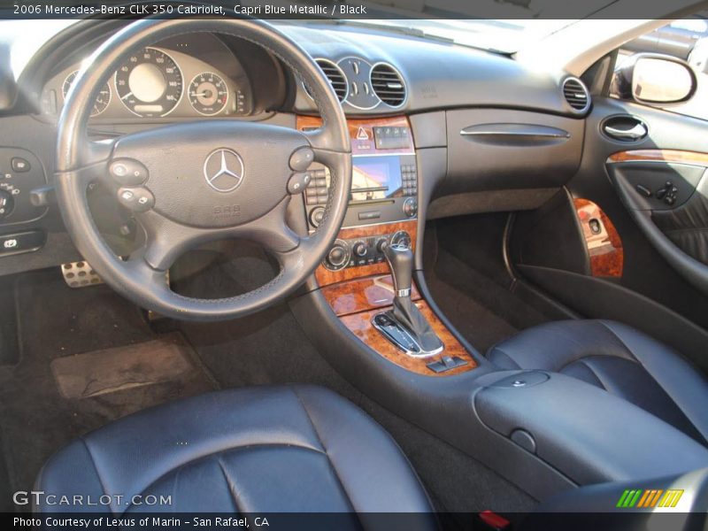 Capri Blue Metallic / Black 2006 Mercedes-Benz CLK 350 Cabriolet