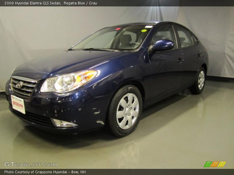 Regatta Blue / Gray 2009 Hyundai Elantra GLS Sedan