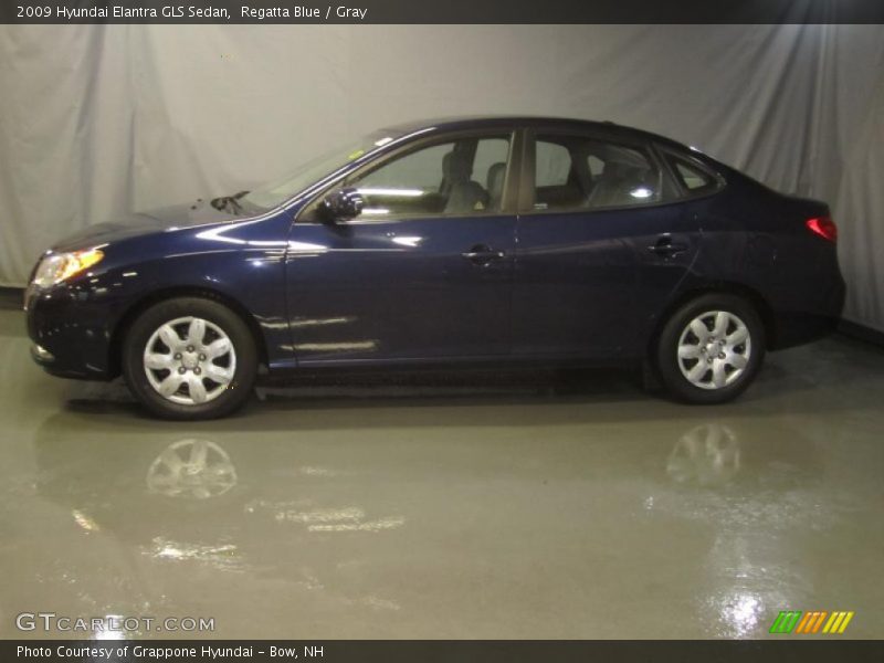 Regatta Blue / Gray 2009 Hyundai Elantra GLS Sedan
