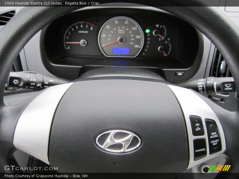 Regatta Blue / Gray 2009 Hyundai Elantra GLS Sedan