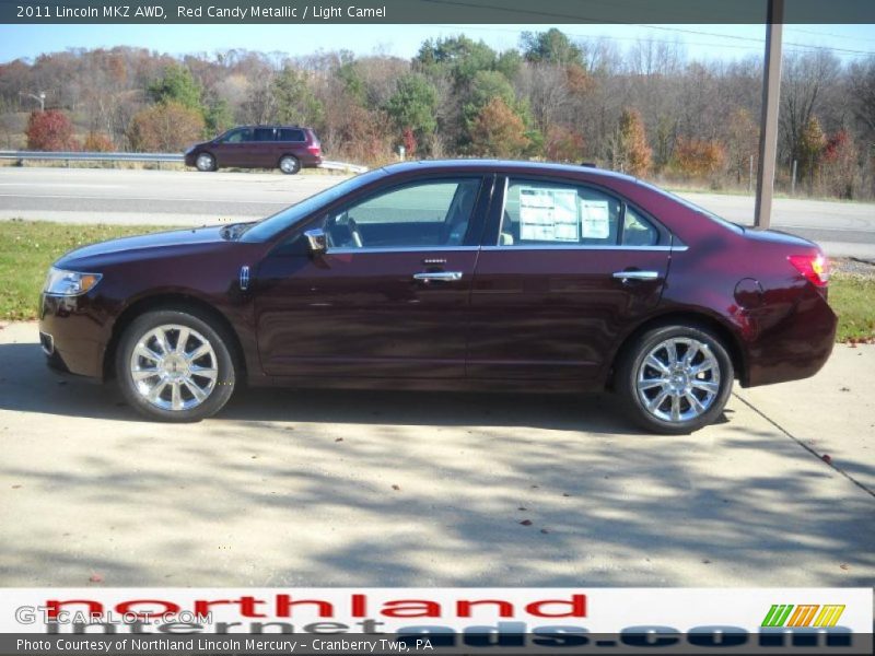Red Candy Metallic / Light Camel 2011 Lincoln MKZ AWD