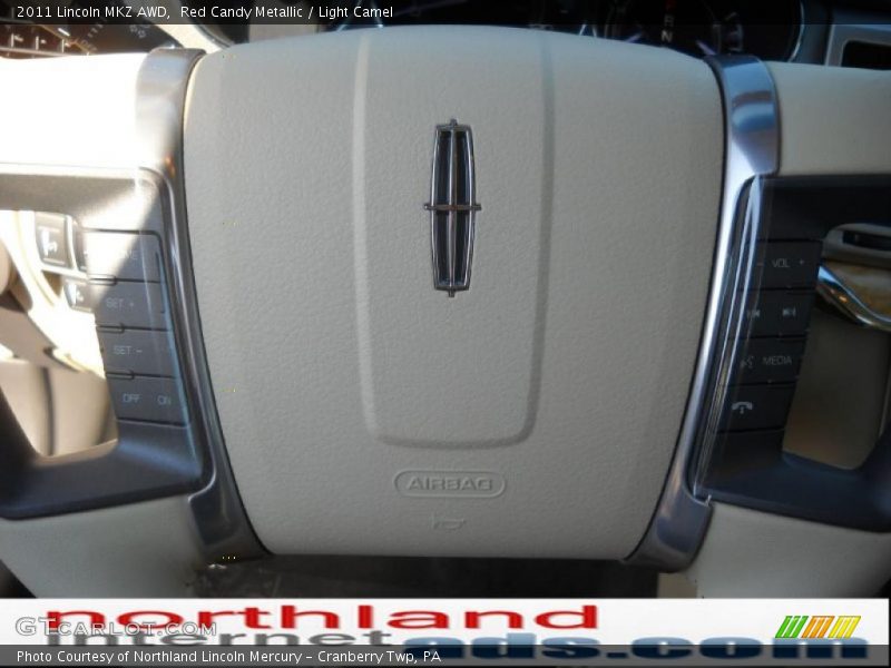 Red Candy Metallic / Light Camel 2011 Lincoln MKZ AWD