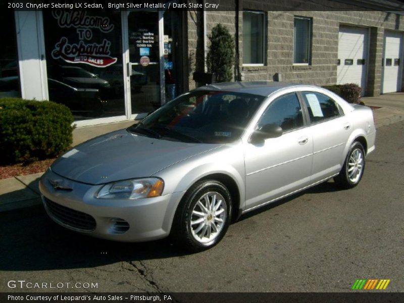 Bright Silver Metallic / Dark Slate Gray 2003 Chrysler Sebring LX Sedan