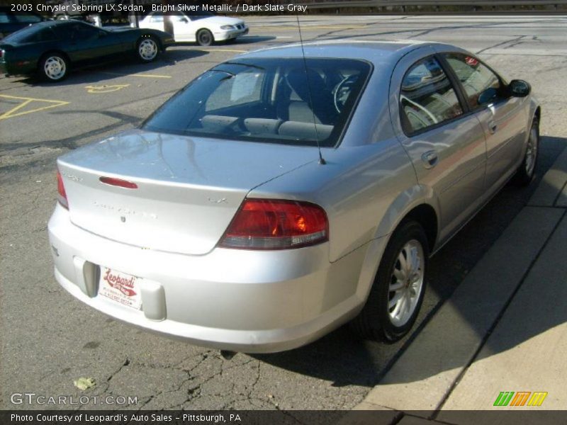 Bright Silver Metallic / Dark Slate Gray 2003 Chrysler Sebring LX Sedan