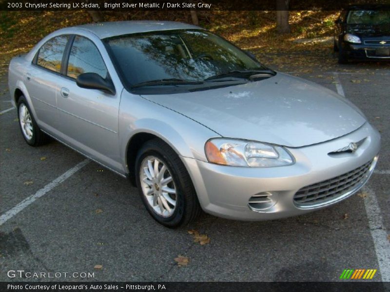 Bright Silver Metallic / Dark Slate Gray 2003 Chrysler Sebring LX Sedan