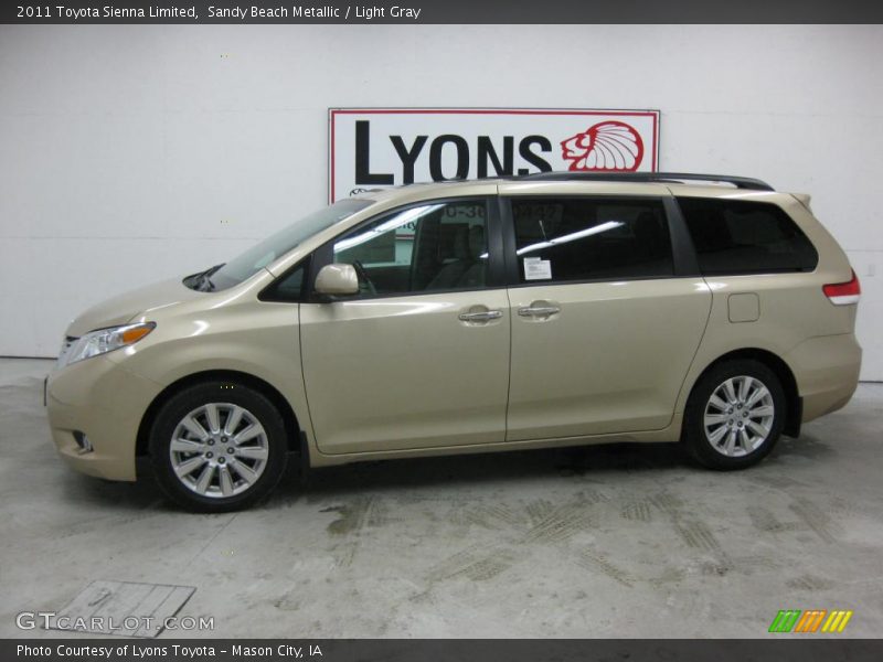 Sandy Beach Metallic / Light Gray 2011 Toyota Sienna Limited