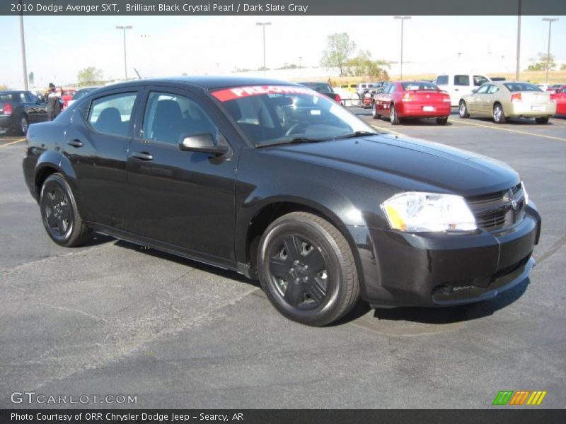 Brilliant Black Crystal Pearl / Dark Slate Gray 2010 Dodge Avenger SXT
