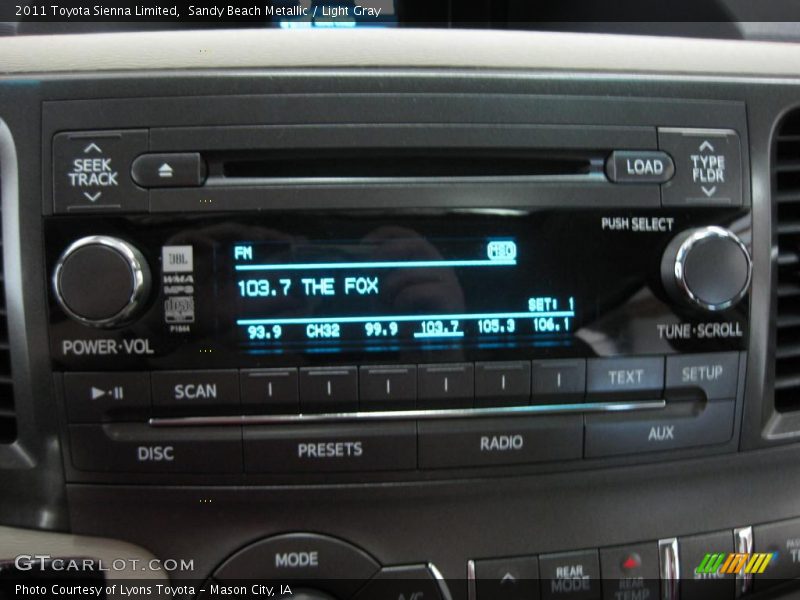 Sandy Beach Metallic / Light Gray 2011 Toyota Sienna Limited