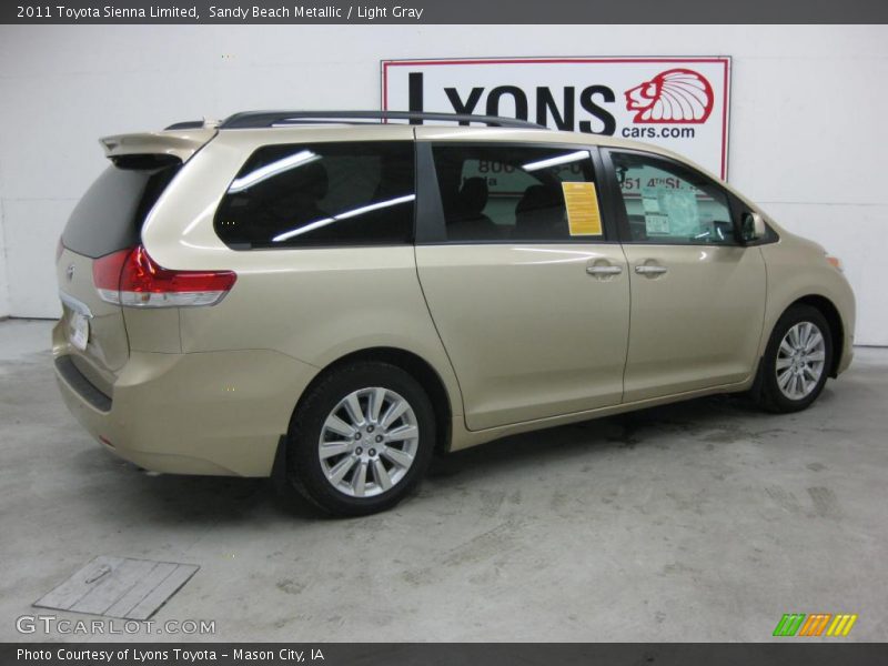 Sandy Beach Metallic / Light Gray 2011 Toyota Sienna Limited