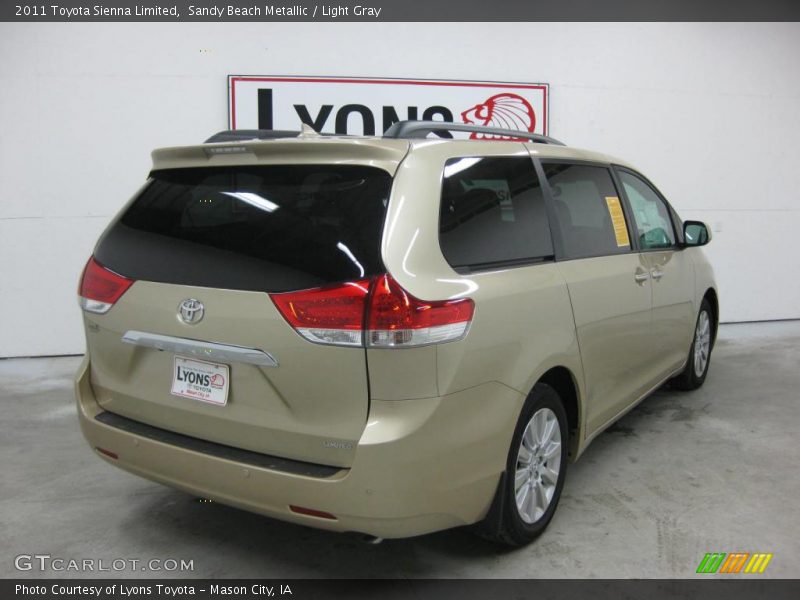 Sandy Beach Metallic / Light Gray 2011 Toyota Sienna Limited