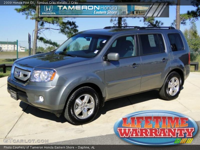 Nimbus Gray Metallic / Gray 2009 Honda Pilot EX