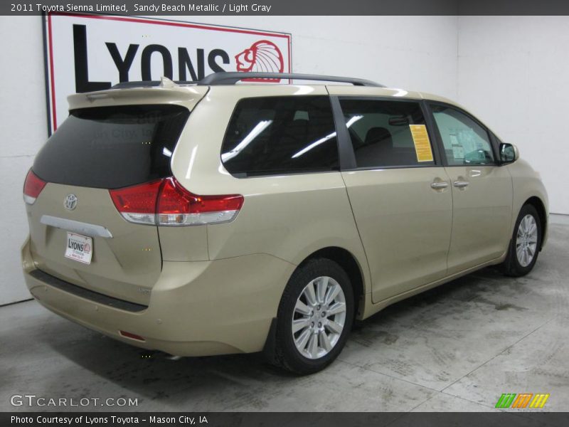 Sandy Beach Metallic / Light Gray 2011 Toyota Sienna Limited