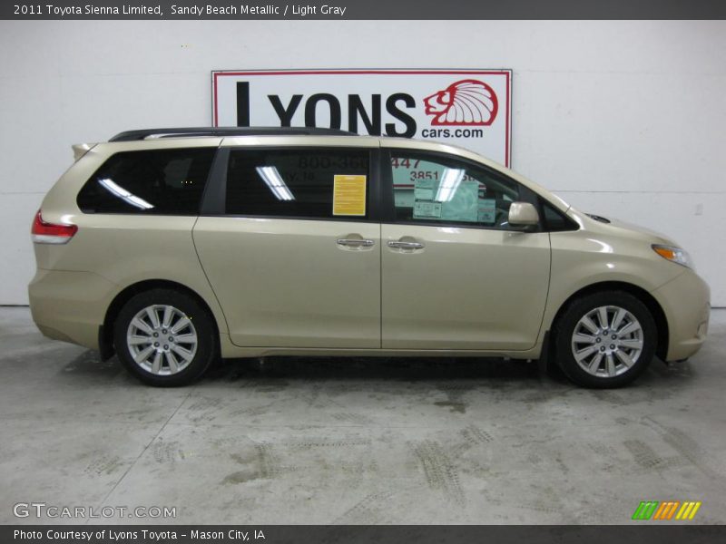 Sandy Beach Metallic / Light Gray 2011 Toyota Sienna Limited
