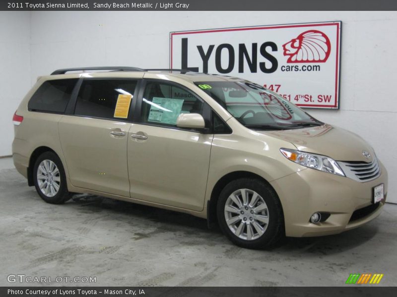 Sandy Beach Metallic / Light Gray 2011 Toyota Sienna Limited