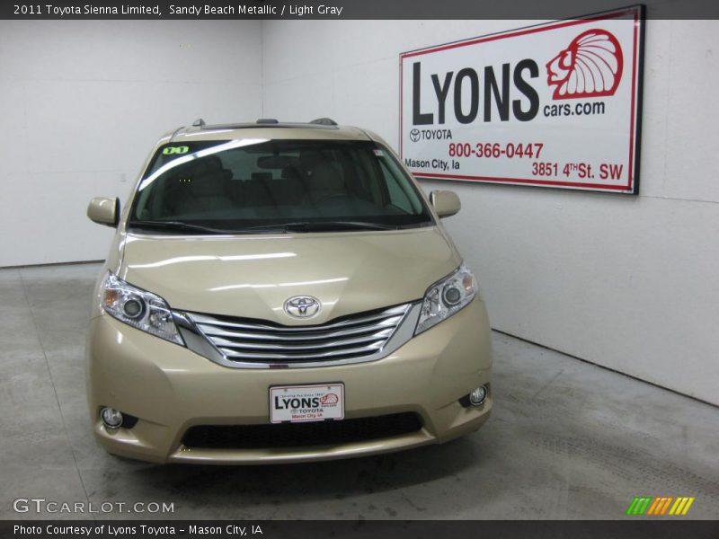 Sandy Beach Metallic / Light Gray 2011 Toyota Sienna Limited
