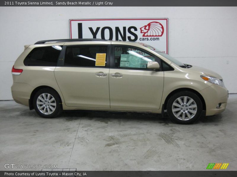 Sandy Beach Metallic / Light Gray 2011 Toyota Sienna Limited