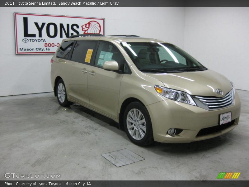 Sandy Beach Metallic / Light Gray 2011 Toyota Sienna Limited