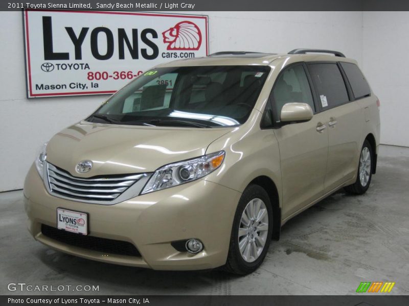 Sandy Beach Metallic / Light Gray 2011 Toyota Sienna Limited