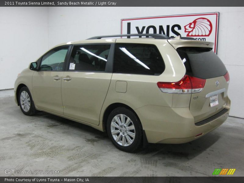 Sandy Beach Metallic / Light Gray 2011 Toyota Sienna Limited