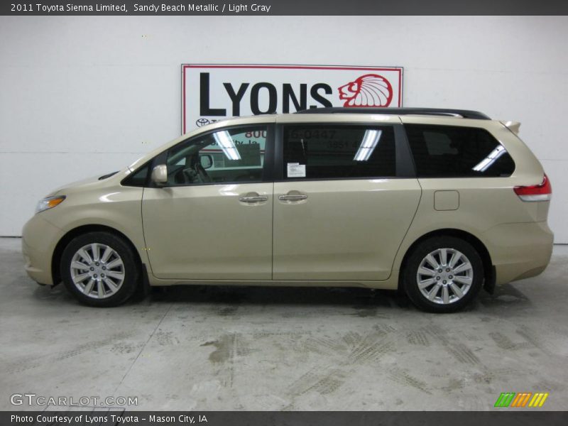 Sandy Beach Metallic / Light Gray 2011 Toyota Sienna Limited
