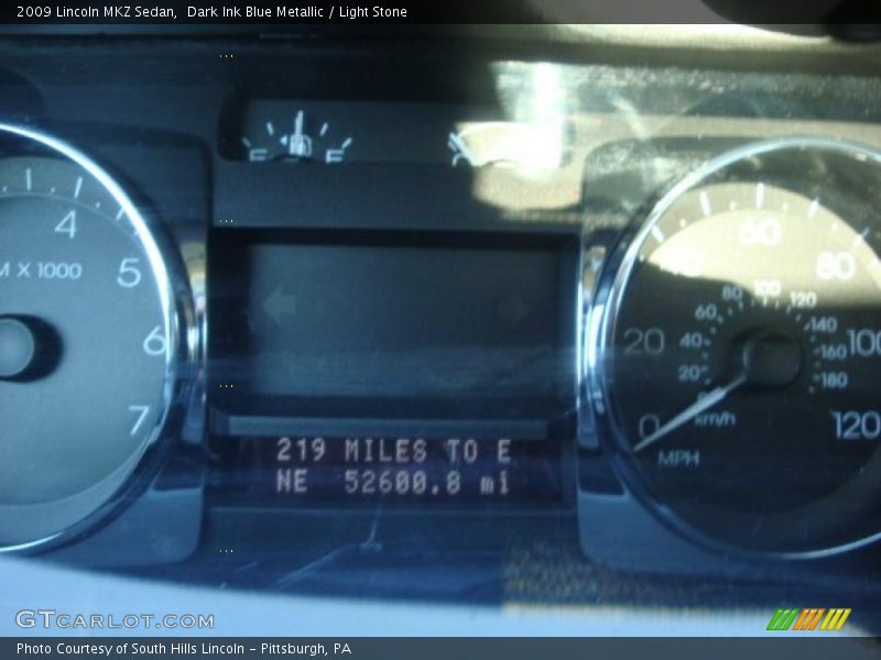 Dark Ink Blue Metallic / Light Stone 2009 Lincoln MKZ Sedan