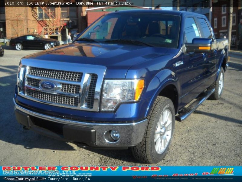 Dark Blue Pearl Metallic / Black 2010 Ford F150 Lariat SuperCrew 4x4