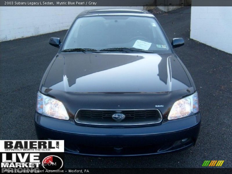 Mystic Blue Pearl / Gray 2003 Subaru Legacy L Sedan