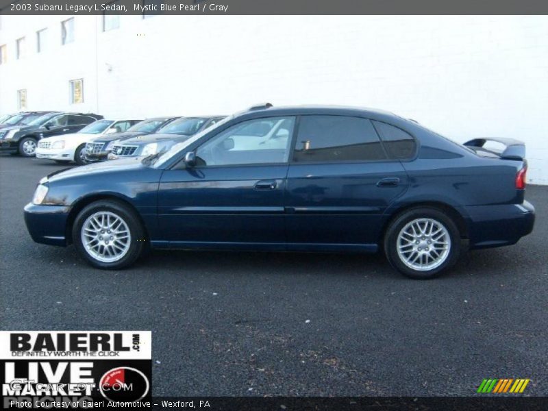 Mystic Blue Pearl / Gray 2003 Subaru Legacy L Sedan