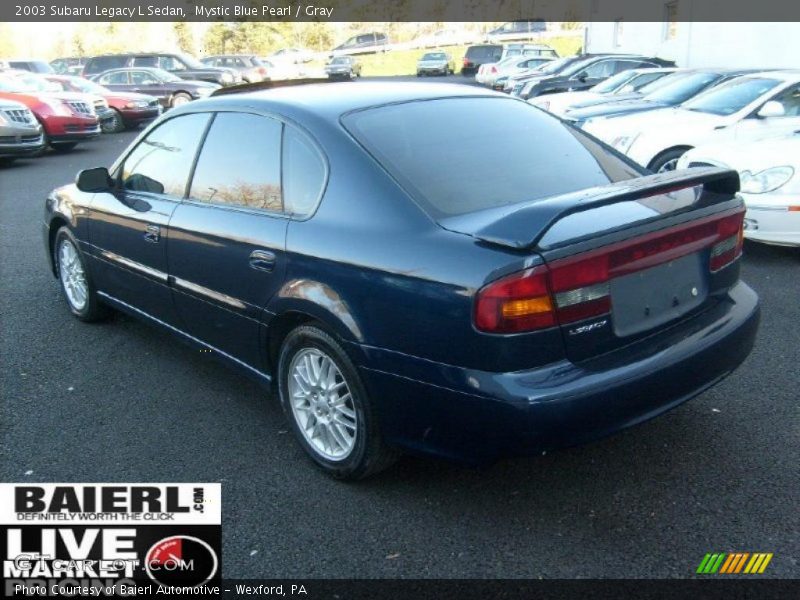 Mystic Blue Pearl / Gray 2003 Subaru Legacy L Sedan