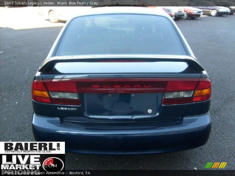 Mystic Blue Pearl / Gray 2003 Subaru Legacy L Sedan