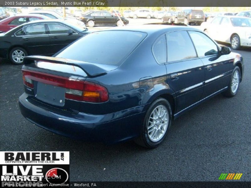 Mystic Blue Pearl / Gray 2003 Subaru Legacy L Sedan