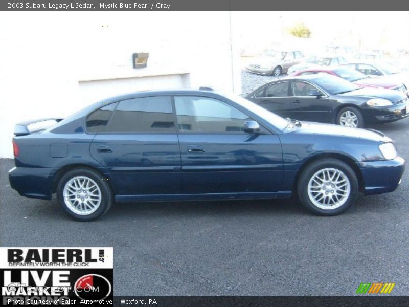 Mystic Blue Pearl / Gray 2003 Subaru Legacy L Sedan