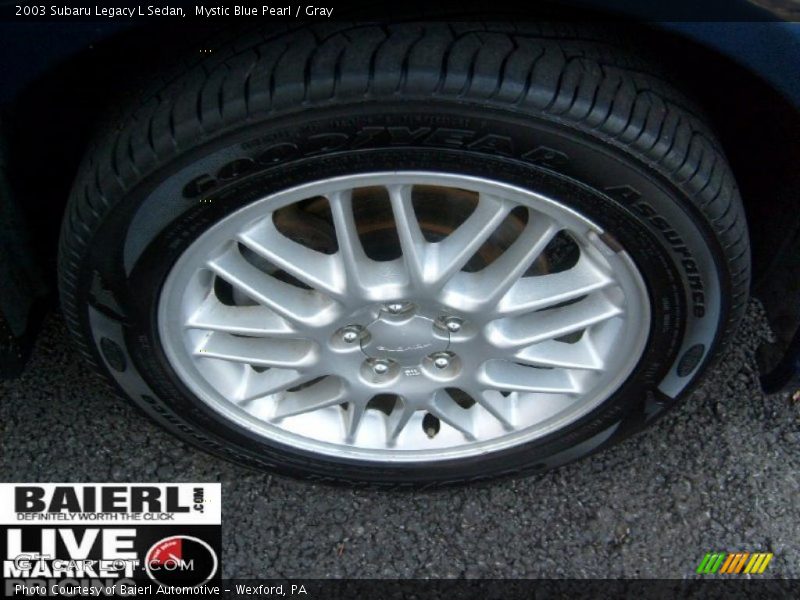 Mystic Blue Pearl / Gray 2003 Subaru Legacy L Sedan