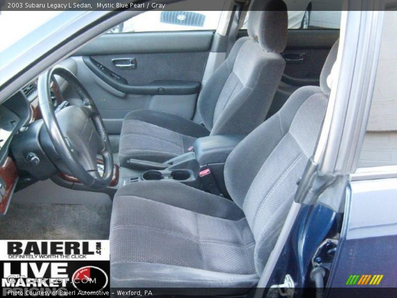 Mystic Blue Pearl / Gray 2003 Subaru Legacy L Sedan