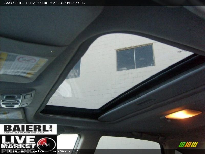 Mystic Blue Pearl / Gray 2003 Subaru Legacy L Sedan