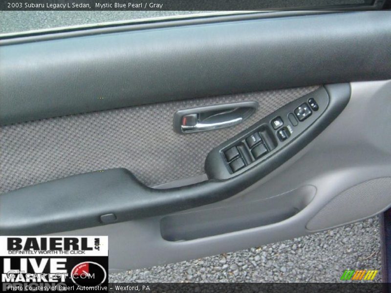 Mystic Blue Pearl / Gray 2003 Subaru Legacy L Sedan