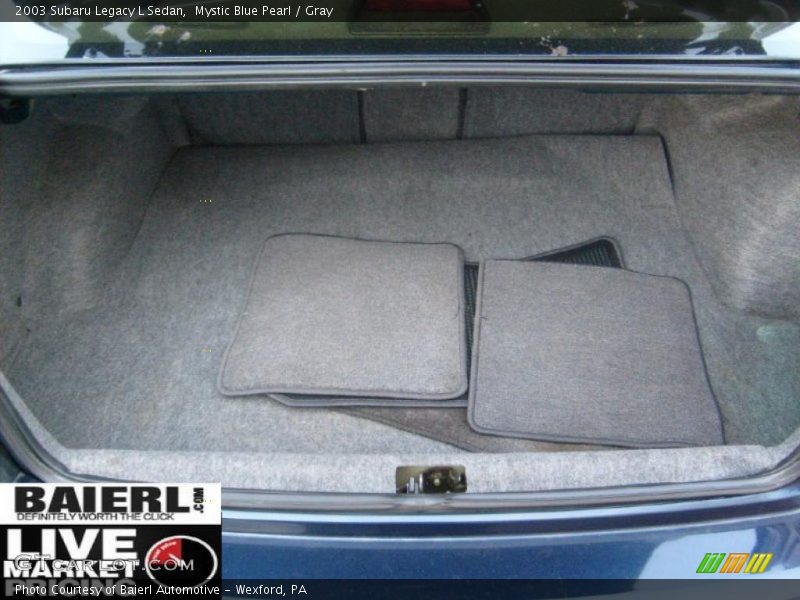 Mystic Blue Pearl / Gray 2003 Subaru Legacy L Sedan